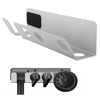 

Wall-Mounted Hair Dryer Rack Magnetic Free Punch Bracket Hanger 5kg Load Capacity Multi-Functional Waterproof Storage Rack
