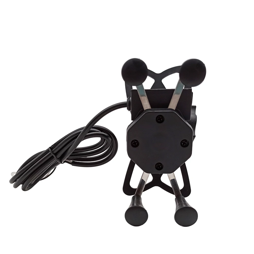 Black С USB зарядным устройством 360 Вращающийся держатель для мобильного телефона для мотоцикла Honda cb 190r 400 1000r cbf 1000 600 600f cbr 600 f - Цвет: Black