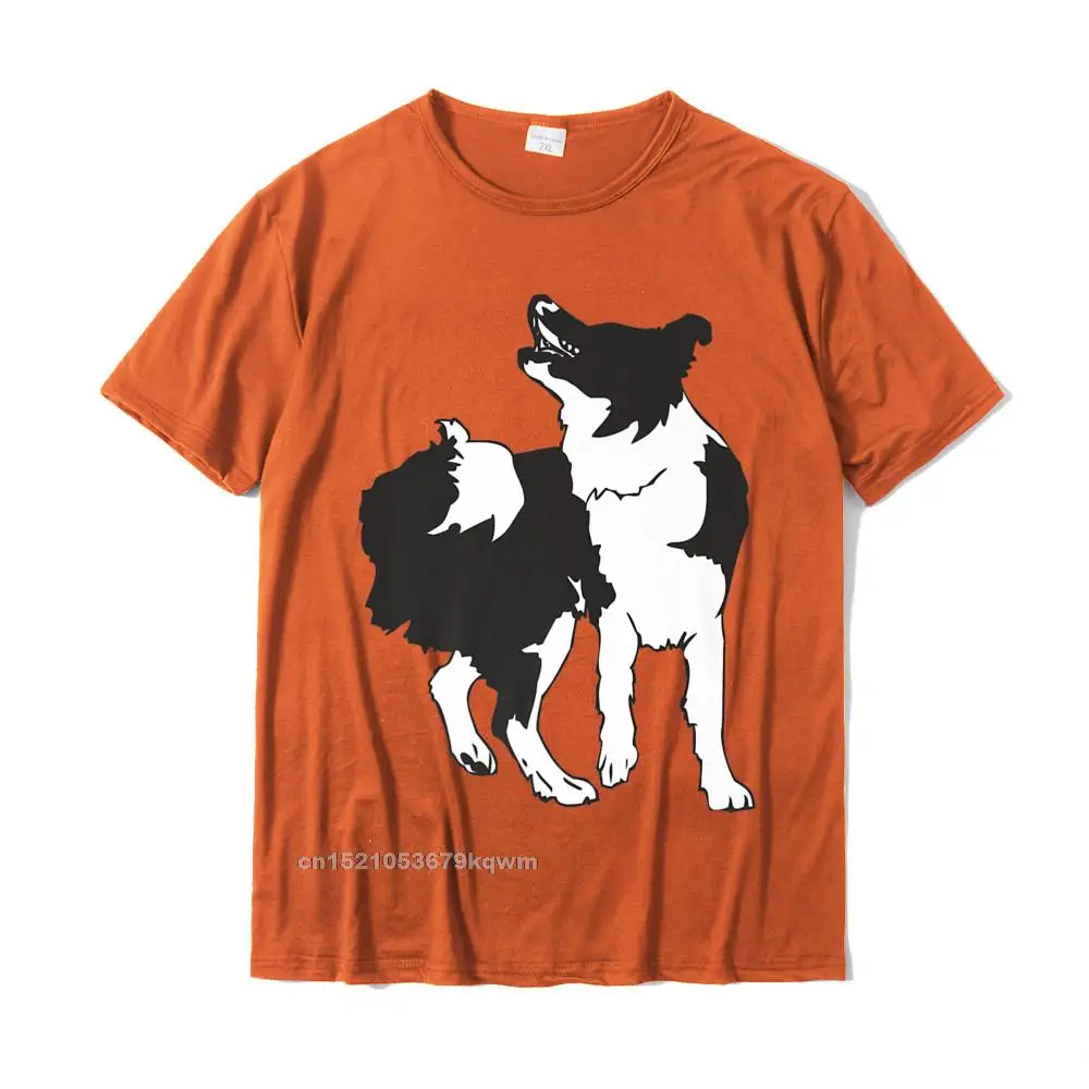 Design 2021 Popular Short Sleeve Casual T-shirts 100% Cotton Round Collar Young Tops & Tees Casual T-Shirt Autumn Border Collie Dog Breed T Shirts Gift For Any Animal Fan__5053 orange