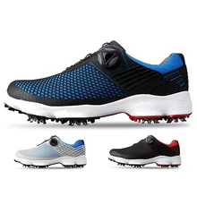 Мужская обувь для гольфа; нескользящие дышащие водонепроницаемые вращающиеся шнурки; спортивные кроссовки с шипами; обувь для гольфа; B2Cshop