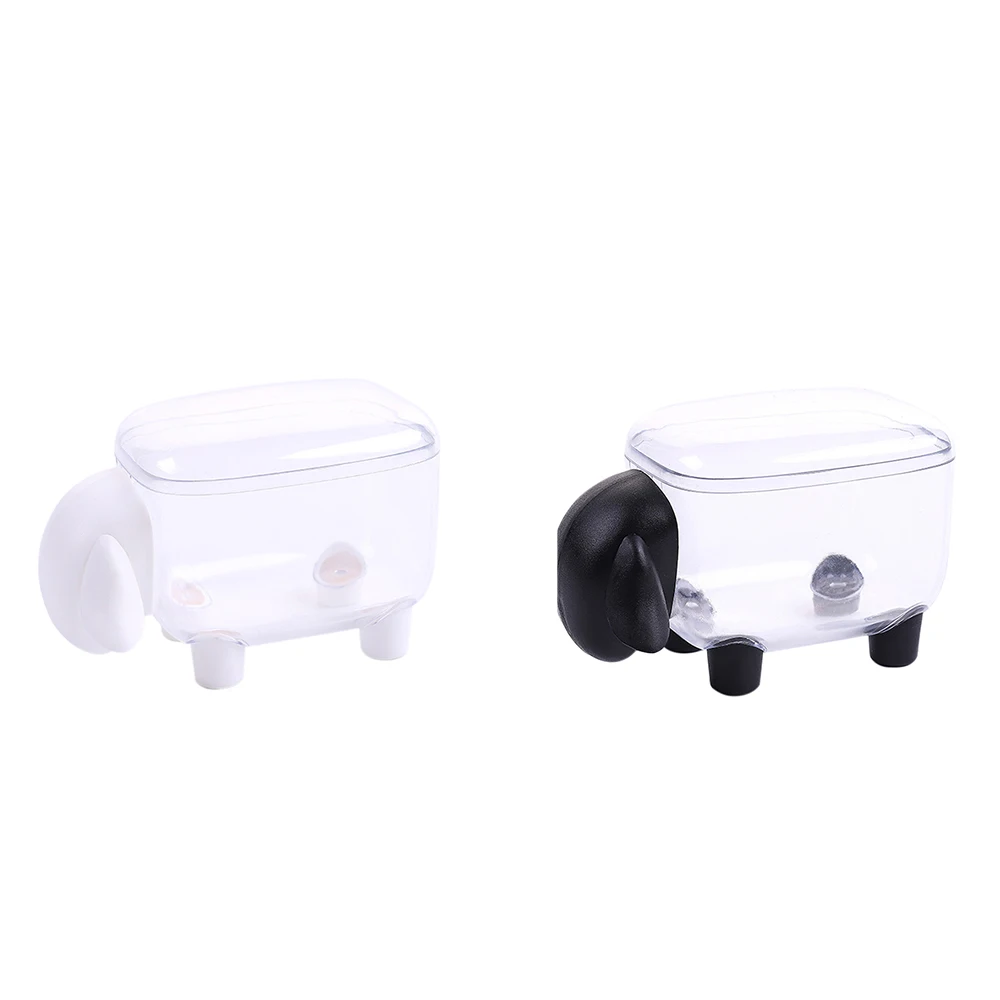 Small Sheep Storage Tank Plastic Desktop Storage Box Toothpick Cotton Swab Box Multi-function Sheep Shape Storage Decorative Box