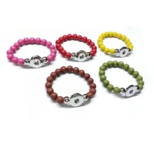 10 шт смешанный браслет с застежкой и браслеты 10 мм имитация камня бусины 18 мм держатель застежек высокого качества DIY кнопки ювелирные изделия с одной защелкой