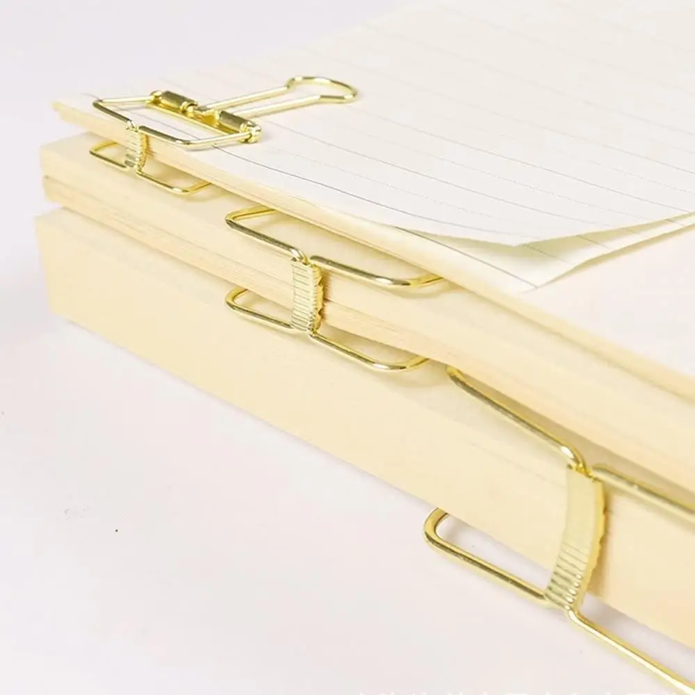 10Pcs Retro Metal Hollow Out Binder Clip Invoice Bill Clip Decorative Paper Clips for Office Home School Use ( Small )