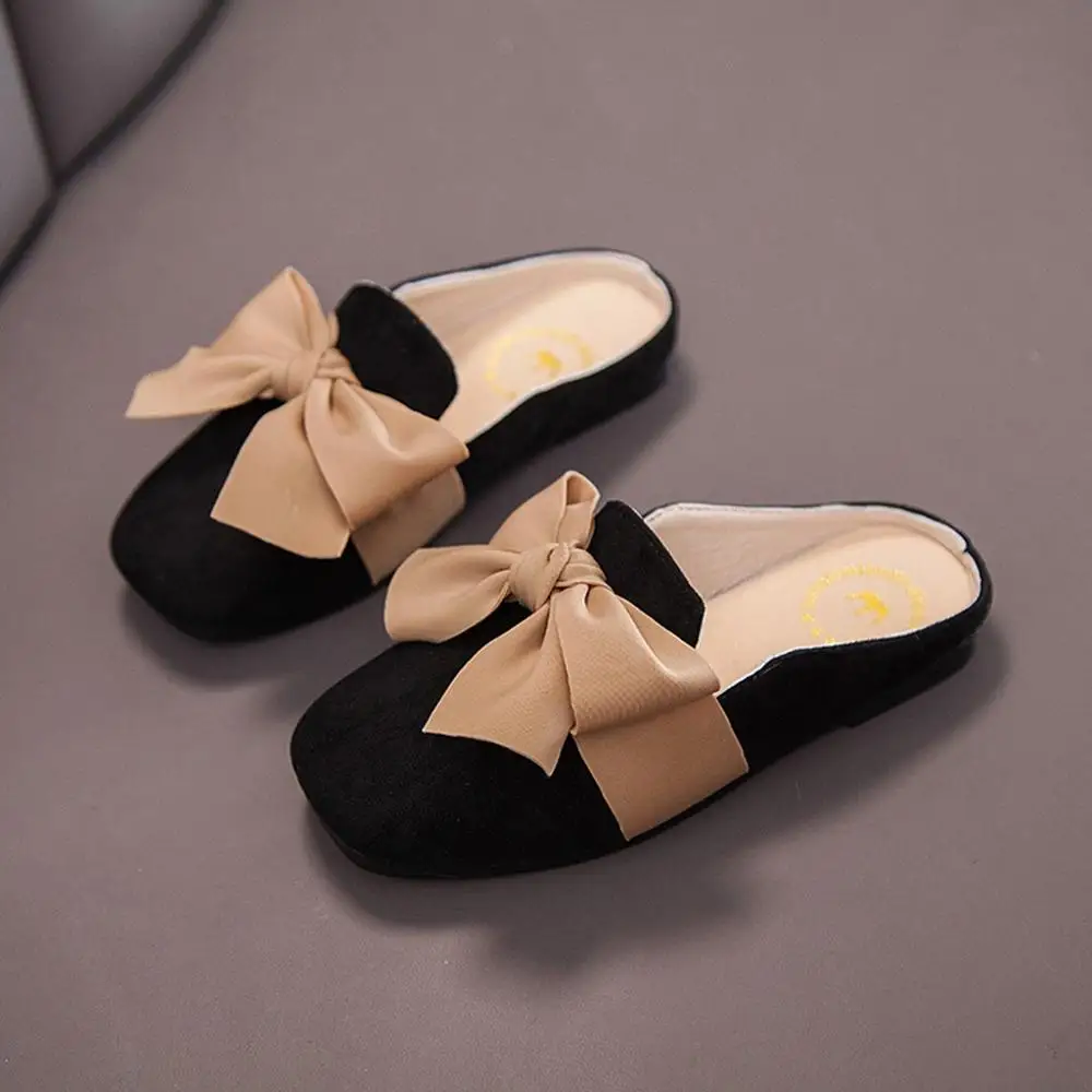 

Kids Girls Bowknot Solid Color Slipper Casual Shoes Teenager Girl Fashion Casual Slip-on Shoes Children Girls Slipper RL2