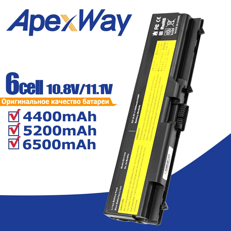 Аккумулятор Apexway для ноутбука Lenovo ThinkPad L421 L510 L512 L520 SL410 SL510 T410 T410i T420 T510 T510i T520 T520i W510