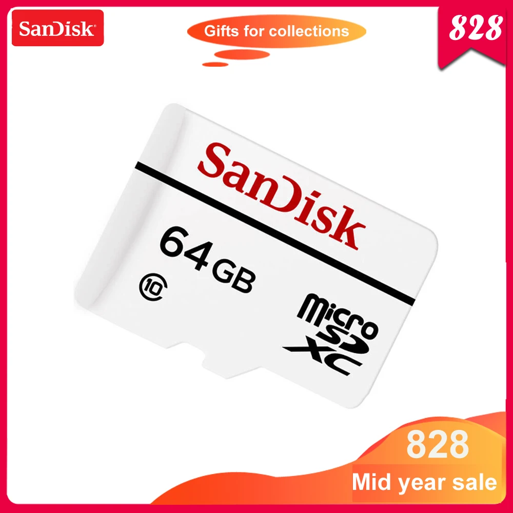 100% Оригинал SanDisk micro SD карта 64 Гб высокая выносливость видео мониторинг microsd
