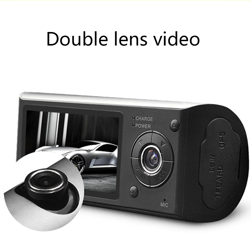 1280x480 Dash камера 2," Автомобильный видеорегистратор камера видео рекордер Dash Cam g-сенсор gps двойной объектив камера Автомобильный видеорегистратор s