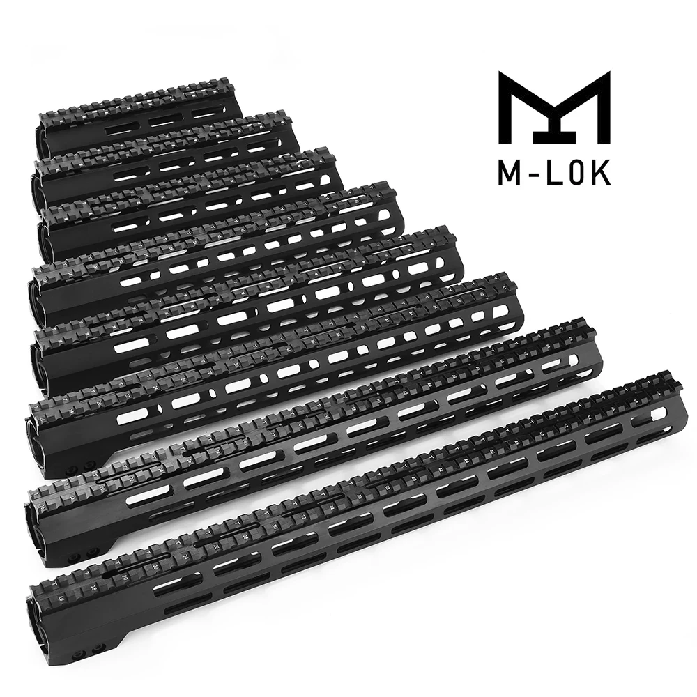 Tactical hunting AR15 M-Lok Mlok 7&quot 9&quot 10&quot 12&quot 13.5&quot 15&quot17&quot19&quot Slim Free Float M-LOK Handguard Rifle Scope Mount with