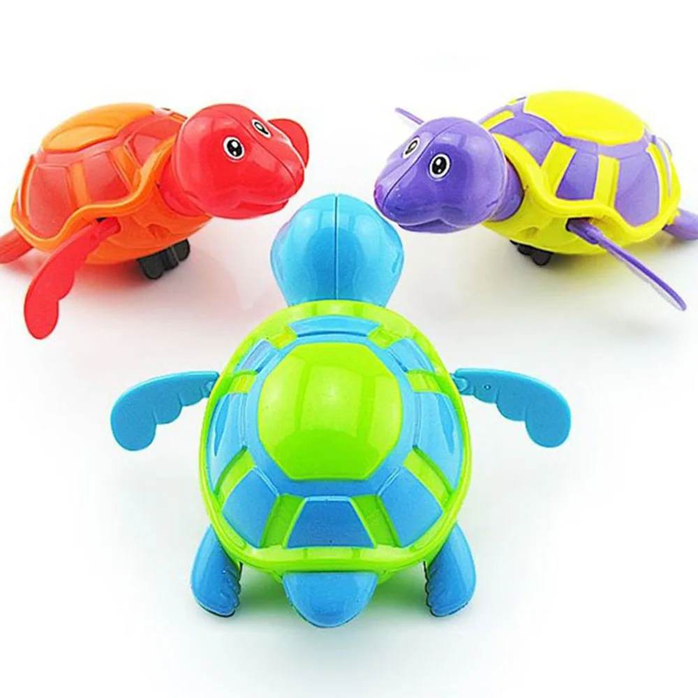 

1pc Lovely Animals Bathing Bath Toy Wind-up Floating Turtle Clockwork on a Chain Bathing Toy Toys for Children