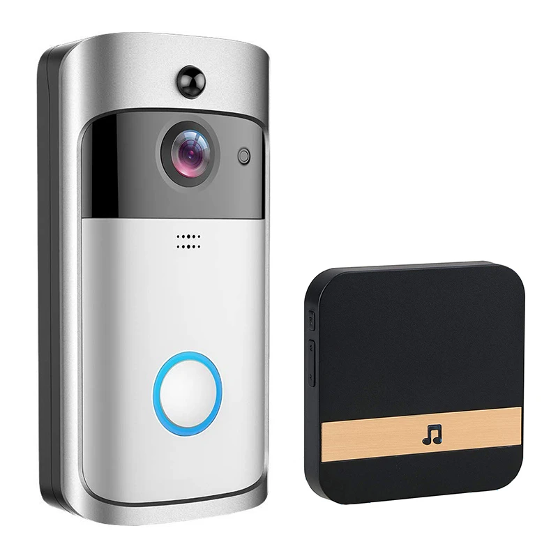 

Smart Wireless WiFi Security DoorBell Smart Video Phone Door Visual Recording Night Vision PIR Detection APP Control Doorbell