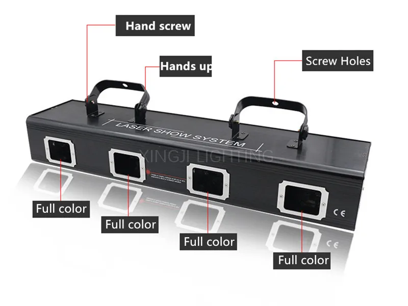 Горячая Распродажа 4 rgb-подсветка линзы Полноцветный сканер линия лазерный свет отрасли и бар лазер DJ вечерние шоу клуб праздник дома барное сценическое освещение