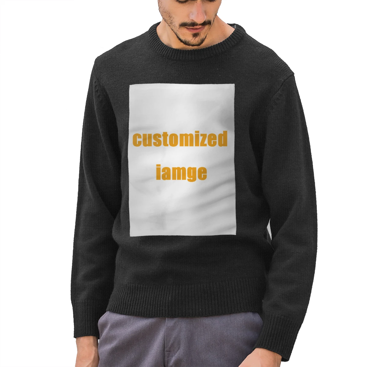 

NOISYDESIGNS Custom Sweater Men Streetwear Customized Pattern Hip Hop Autumn New Pull Over O-neck Oversize Casual Men's Sweaters