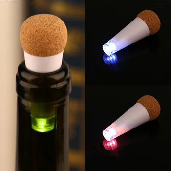 

Rechargeable USB Round Cork Bottle Stopper Wine LED Slow Flashing Light Lamp^