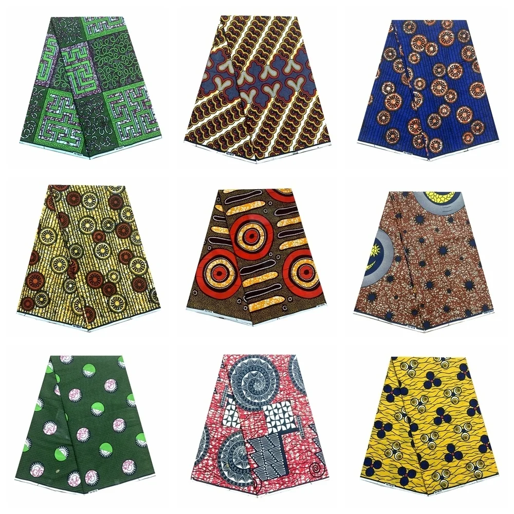 

Wax Tissu Africain Coton Patchwork Fabric New High Quality African Fabric Wax Print Cotton Ankara Fabric Sewing Material 6yard