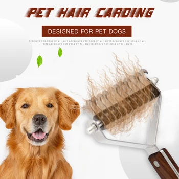 

Professional Dog Brush Comb Pet Trimming Dematting Deshedding Brush 2 In 1 Double Head Pet Matted Long Hair Curly Grooming Tool