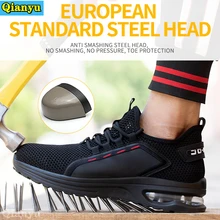 Chaussures de sécurité pour hommes, baskets de travail en acier, à la mode, 2021