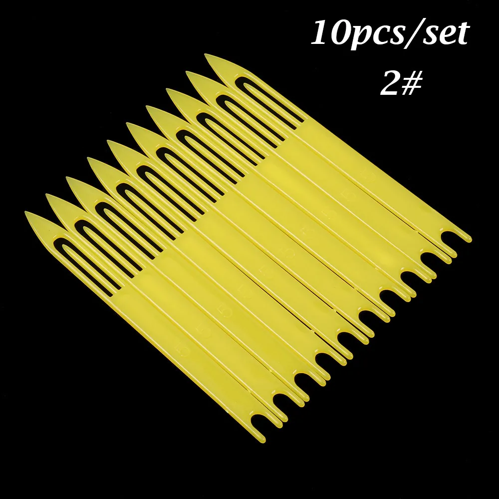 8/10Pcs Zufällige Farbe Rostfrei Kunststoff Weben Angeln Netting Nadel Ausbessern Reparatur Net Linie Shuttles Ausrüstung Zubehör – Detail 5
