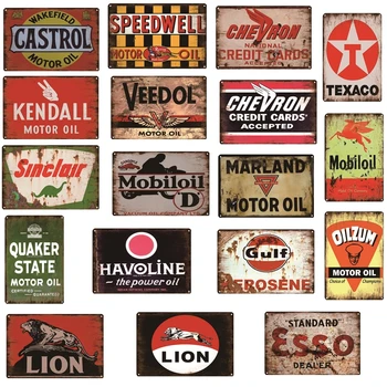 

ESSO Vintage Motor Oil Gasoline Sinclair Metal tin Signs Retro Poster Man Cave Bar Pub Garage Decor Gas Station Wall Plaque