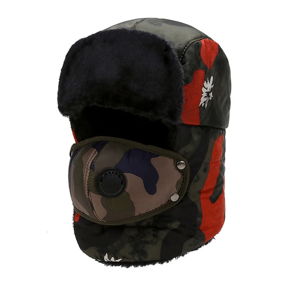 [AETRENDS] камуфляжная шапка охотника, зимняя ветрозащитная шапка-бомбер с ушками и маской, Теплая Лыжная Шапка для охоты, Z-10059