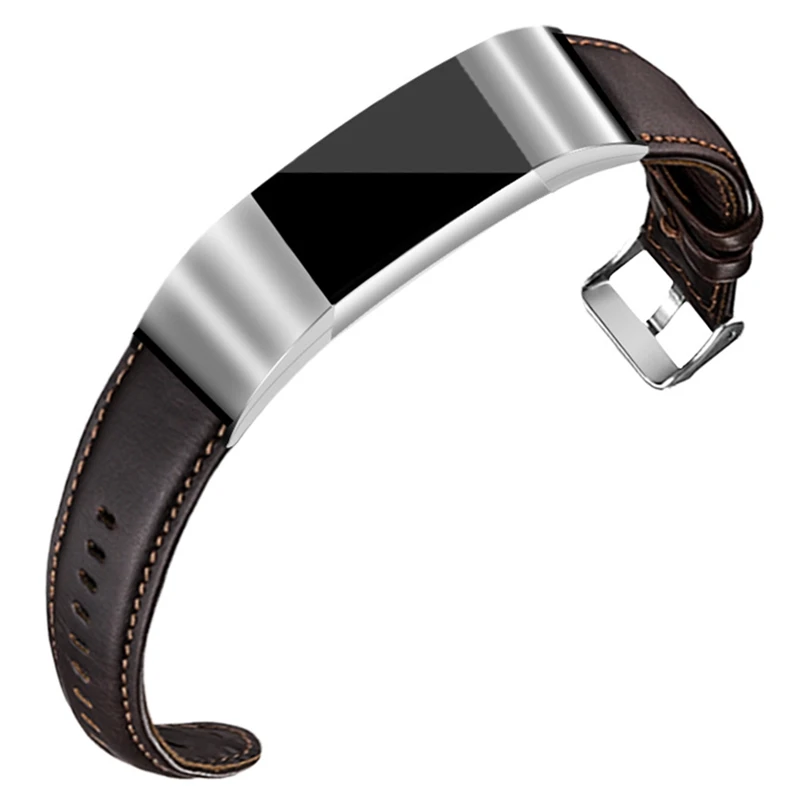 Ремешок из натуральной кожи для часов FitBit Charge 2 сменные ремешки для часов Pulsera браслет с стальной пряжкой