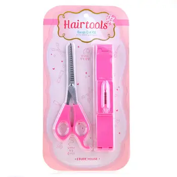 

XY Fancy 2Pcs/lot DIY Hair Cutting Tools Hair Cutting Scissor with Ruler Bangs Pruning Set Hairdressing Barber Tools