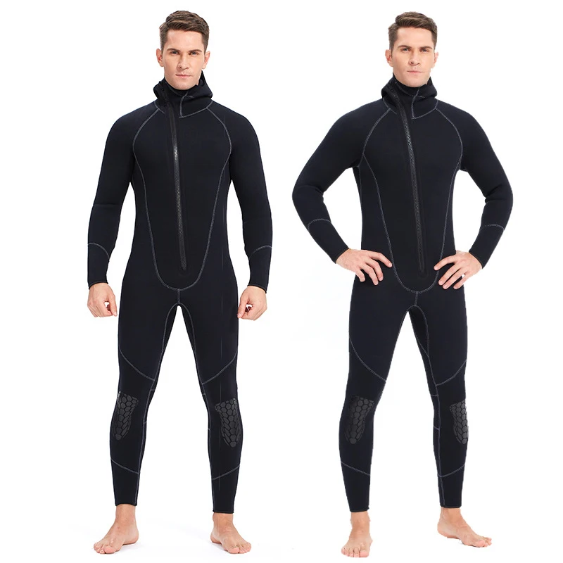 Premium Neoprene Wetsuit 5mm Men Scuba Diving Thermal Winter Warm Wetsuits Full Suit Swimming Surfing Kayaking Equipment Black | Спорт и