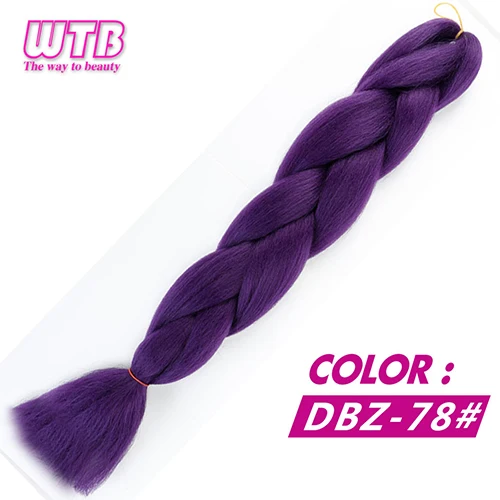 WTB длинные красные розовые Ombre Jumbo синтетические плетеные волосы для женщин крючком косички прическа высокая температура косички из волокна волос - Цвет: #4