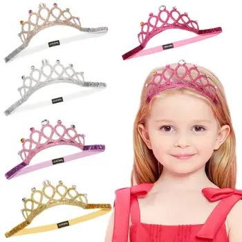

Fashion Children Girls Hair Accessories Baby Hair Band Gold and silver Baby Crown Headband Princess Bands