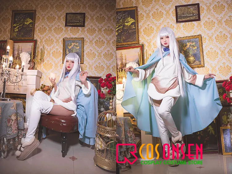 Re Life in a different world от zero Косплей Костюм Эмилия полный набор все размеры Косплей ONSEN индивидуальный заказ