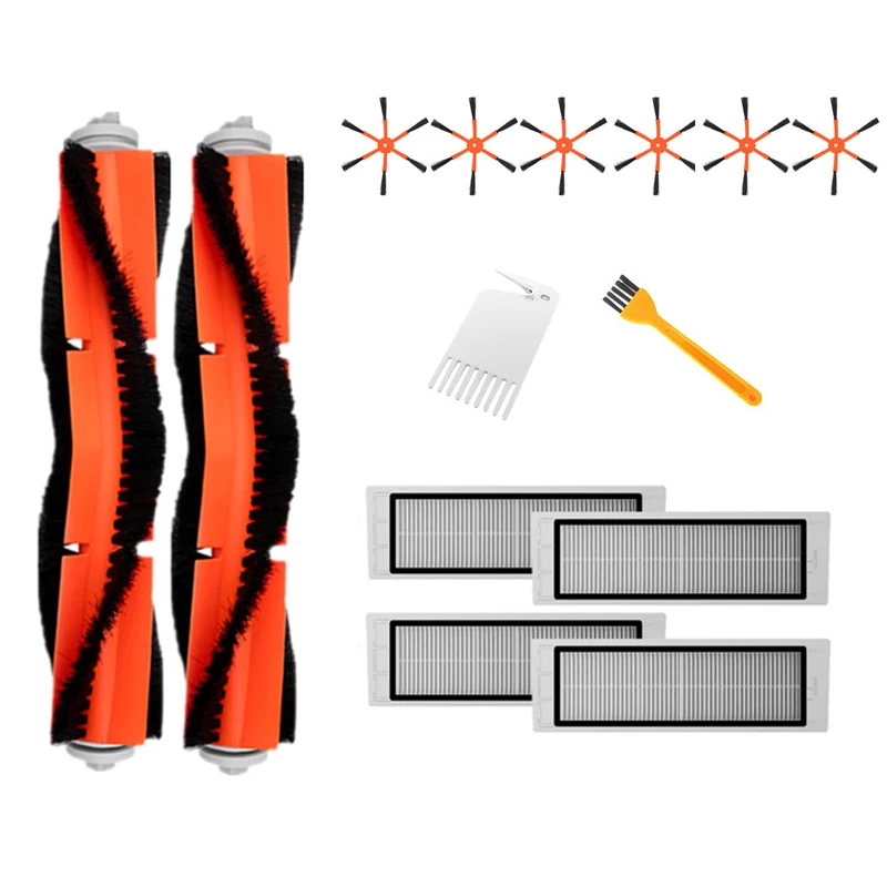 

Hot 2 Main Brush + 6 Side Brush + 4 HEPA Filter Suitable for Xiaomi Vacuum 2 Roborock S50 for Xiaomi Roborock Mi Robot Parts Fil