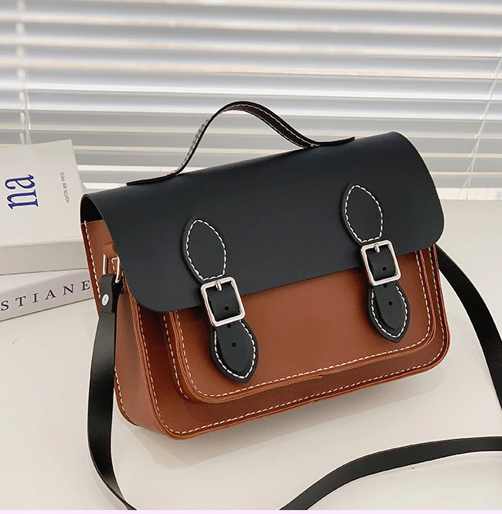 DIY Cambridge Bag Making Material Set PU Leather Handmade Satchel Backpack Handbag Shoulder Bags Crossbody Sewing Accessories