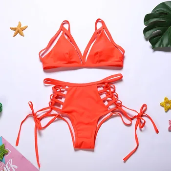

2020 New Sexy High Waist Bikini Swimwear Women Swimsuit Bandage Bathing Suit Push Up Bikini Set Summer Beach Wear Biquini Female