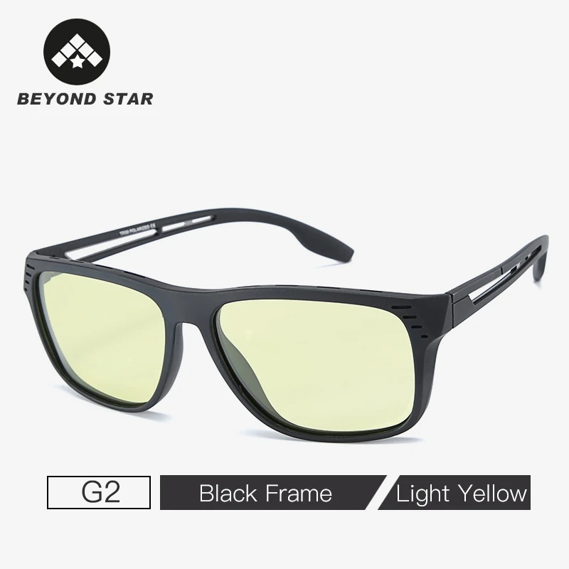 G2 Photochromic Модные полые рамки дизайн фотохромные солнцезащитные очки для мужчин Поляризованные Квадратные Желтые ночного видения вождения солнцезащитные очки для женщин TR9138 - Цвет линз: G2 Photochromic