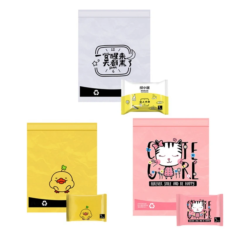Автомобильная сумка для мусора, переносная водонепроницаемая сумка для хранения, клейкая мультяшная-одноразовая сумка для мусора, автомобильный мусорный мешок