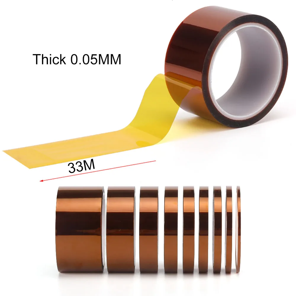 NACTECH Cinta de Poliamida de Alta Temperatura Cinta Kapton 30mm x