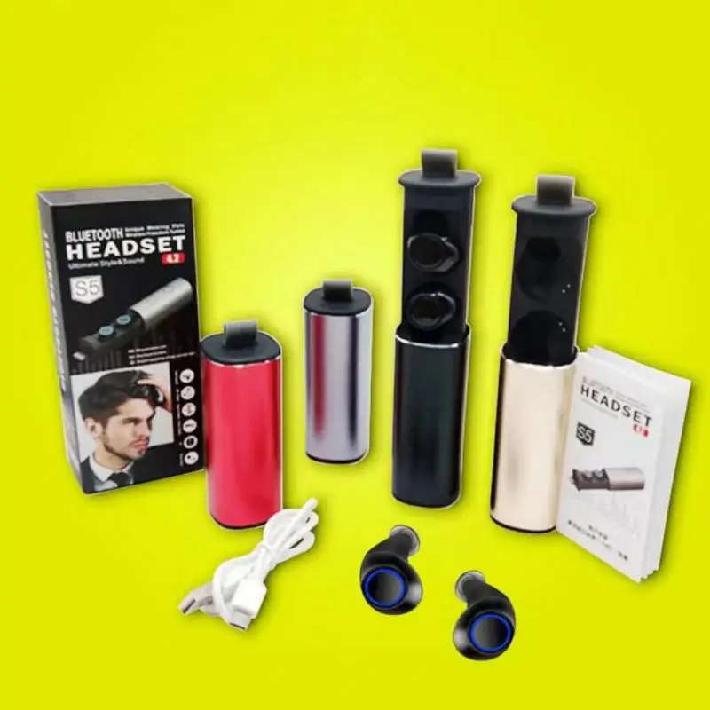 Wireless Buletooth Stereo Earphone TWS Wireless Bluetooth Technology APT X Lossless Sound With 500mAh Battery Box