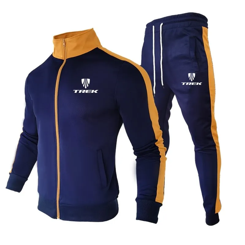 

Mountain bike men's sportswear 2-pack men's jacket casual zipper jacket sportswear + pants sweatshirt sports suit men's clothing