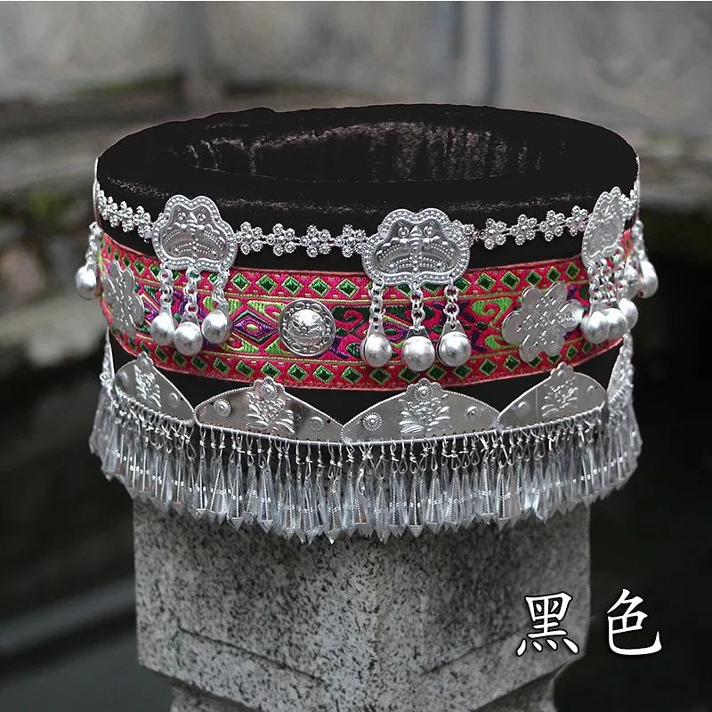 Шляпа hmong miao Ювелирные изделия Китайский народный танец аксессуары для волос Miao шляпа этническое миноритарное представление одежда аксессуары