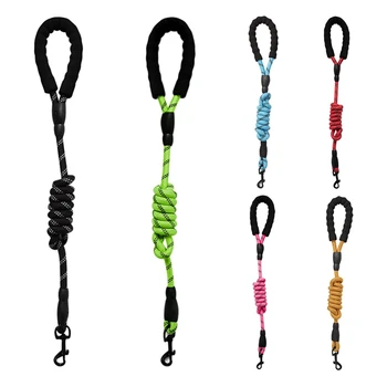 

Pet Nylon Reflective Round Rope Leash Dogs Night Walking Leading Rope Training Dog Leash Hands Protecting Pet Products