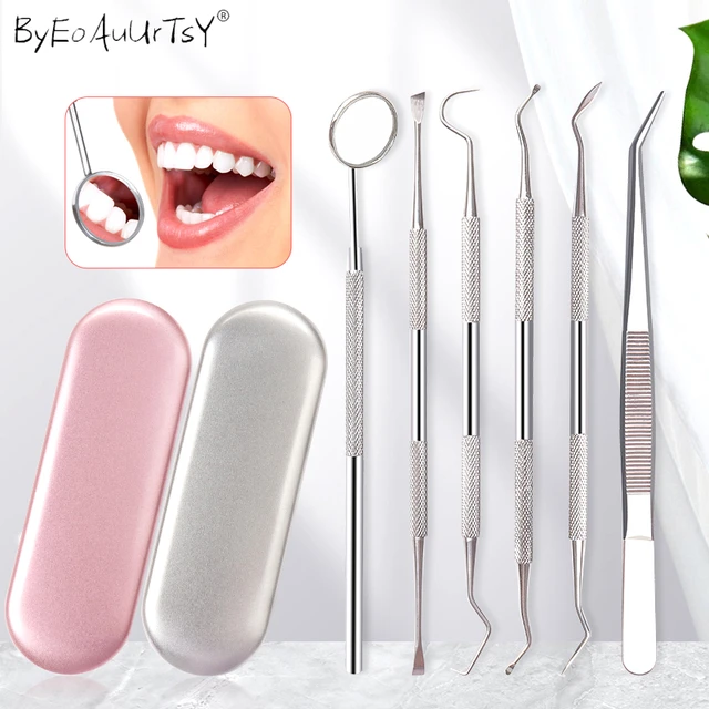 Ensemble d'outils dentaires en acier inoxydable, miroir buccal, kit de  sélection dentaire, outil de préparation