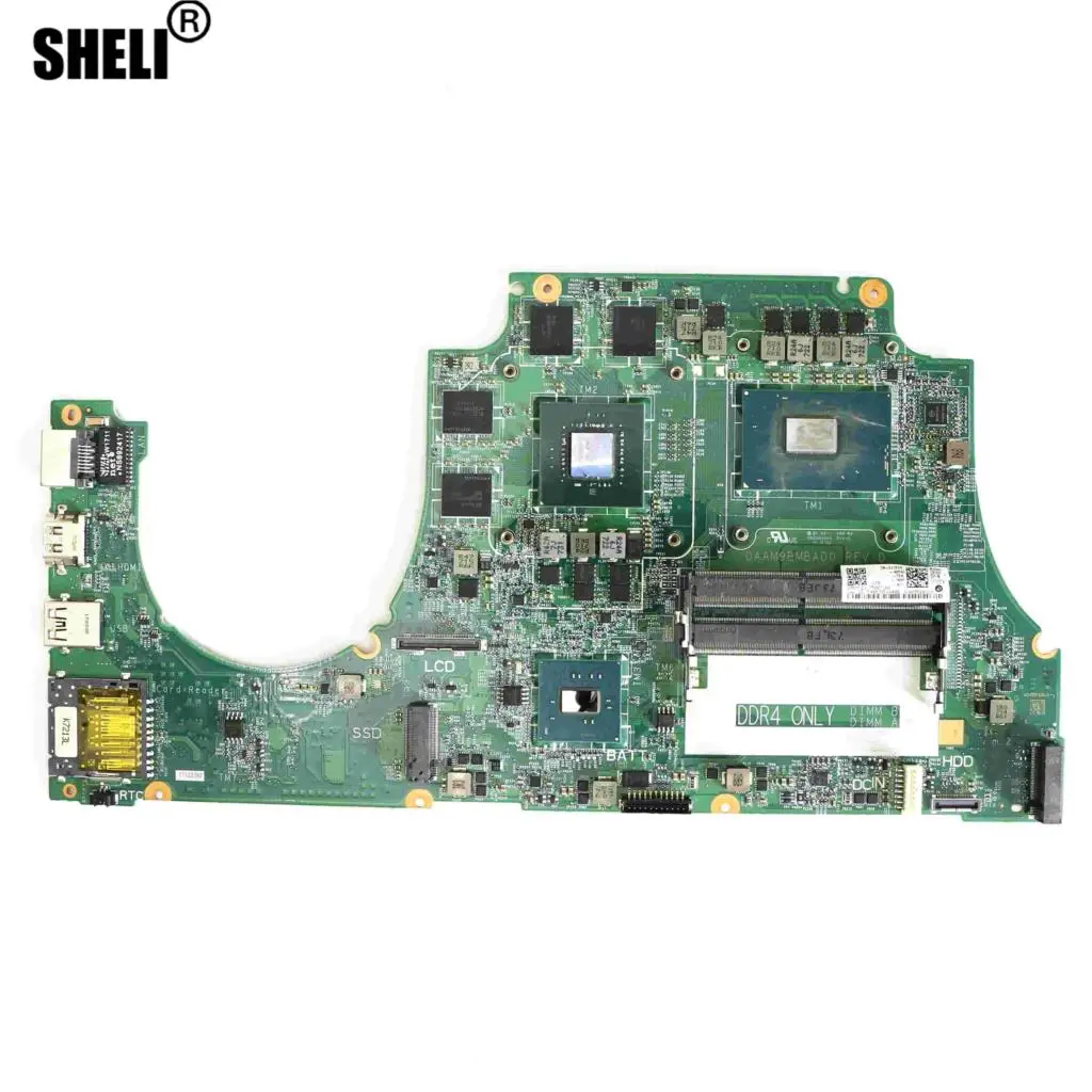 CN-0318DK 0318DK 318DK ноутбук DDR4 материнская плата DAAM9BMBAD0 AM9B HKGP2 w/ i5-7300HQ &amp GTX1050 V4G для
