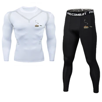 

2020 new gym men's compression suit long-sleeved T-shirt men's stretch leggings fitness tights sportswear short sleeves
