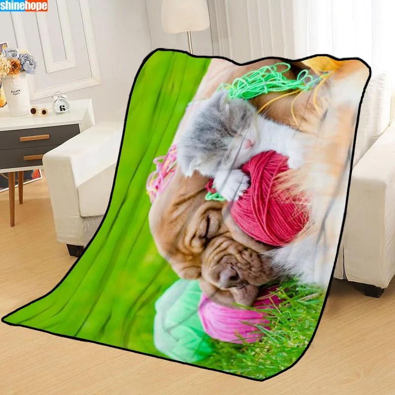 Blanket 11 Custom Dog and Cat Blankets for beds throw blanket soft blanket summer blanket anime blanket travel blanket - Цвет: Blanket 11