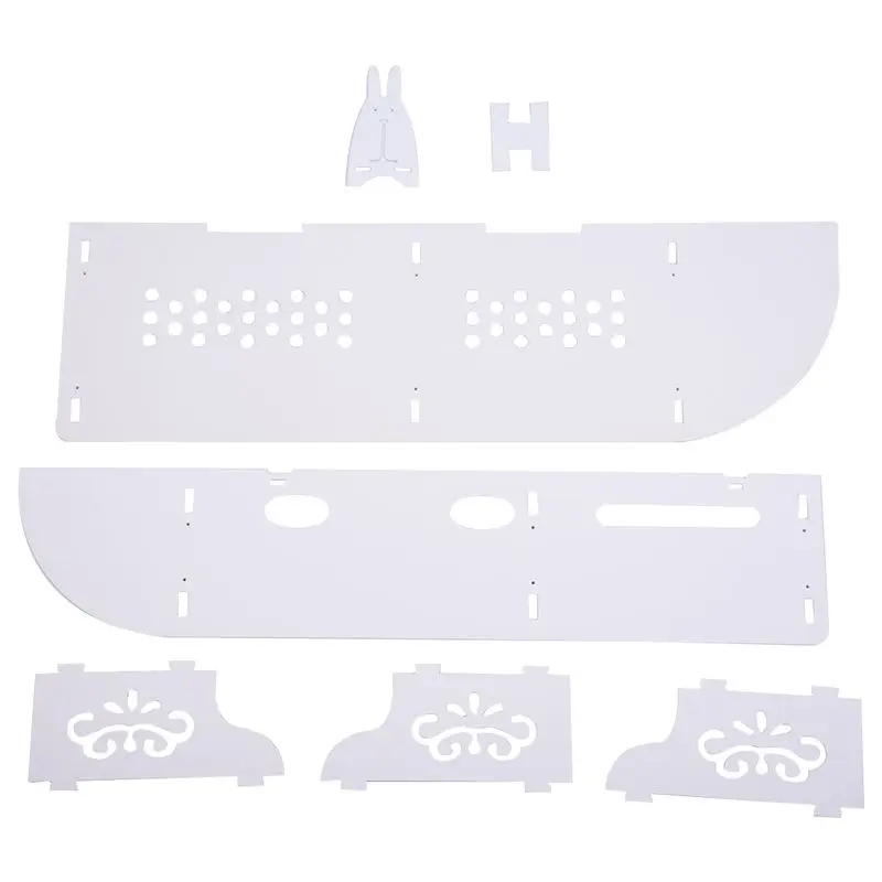 

Hot Sale Hollow Carved 2 Tier Floating Wall Shelves Skybox CD DVD Bookcase Storage Unit- white