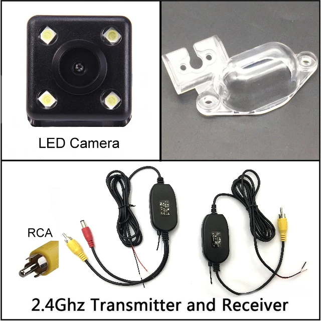 Для Mitsubishi Delica для Daewoo ZAZ Lanos Sens камера заднего вида ночного видения камера заднего вида Автомобильная камера заднего вида HD CCD транспортное средство - Название цвета: wireless n 4 LED