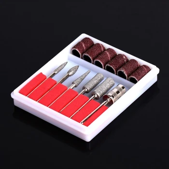 

Nail Art 6 Drill File Bits Set Tool for Acrylic Manicure Electric Machine Carver