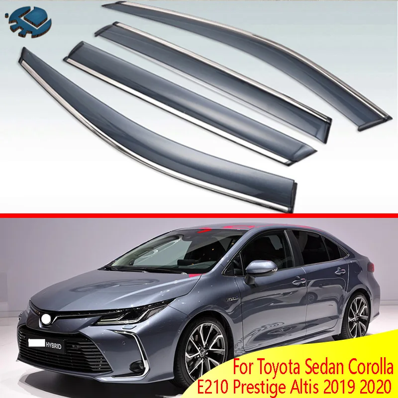 Visera de Exterior de para Toyota Corolla E210 Sedan 2019 2020, accesorios coche, ventana, protector contra la lluvia el sol, Deflector, 4 Uds.|Toldos y refugios| - AliExpress