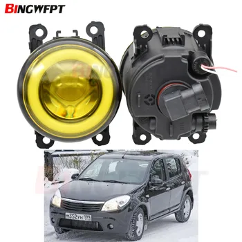 

2pcs/pair Angel Eye Fog Lamps LED Lights For Dacia Duster Logan Sandero 2004-2015 For Renault Laguna 3 / III Grandtour 2007-2012