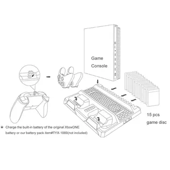 

Charging Base with Cooling Fan Dual Controller Charge Stand for X-BOX One/X/S