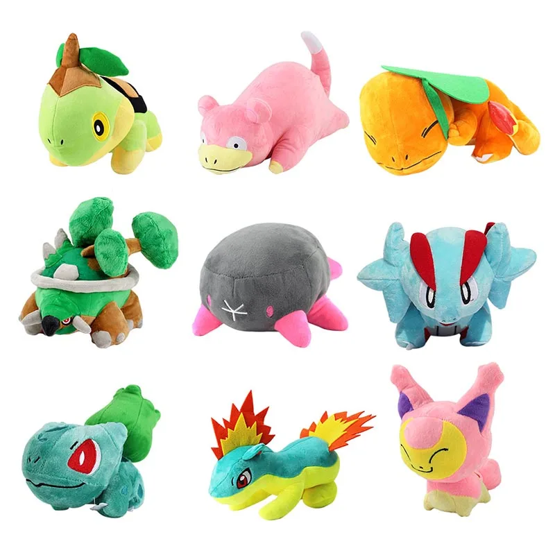 Аниме плюшевые игрушки для животных Bulbasaur Turtwig Kong idiot Charizard Torterra Pyukumuku Quilava Skitty мягкие куклы подарок для детей